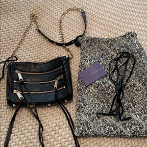 Rebecca milk off zipper crossbody